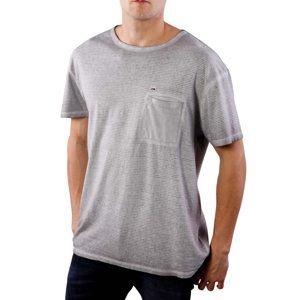 Tommy Hilfiger pánské šedé tričko - XL (11)